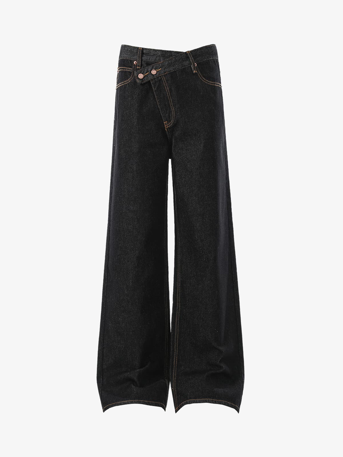 High-Waisted Wide-Leg Cargo Pants with Unique Pocket Design