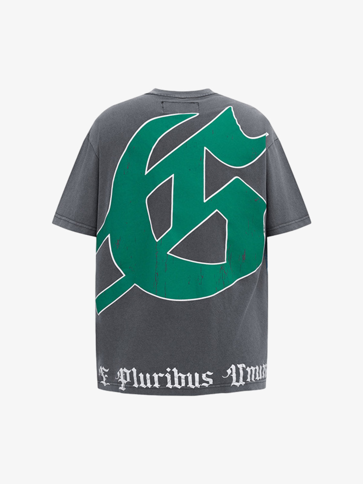 Old Washed Dark Western Cowboy Print T-shirt