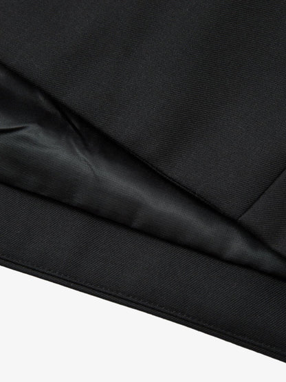 Stylish Black Jacket with Intricate White Embroidery Design