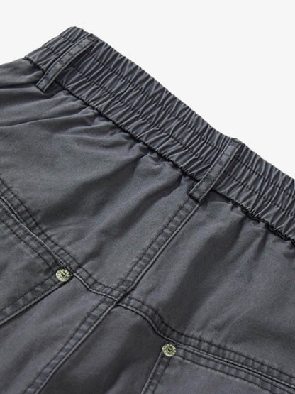 Vintage Distressed Pleated Barrel Pants