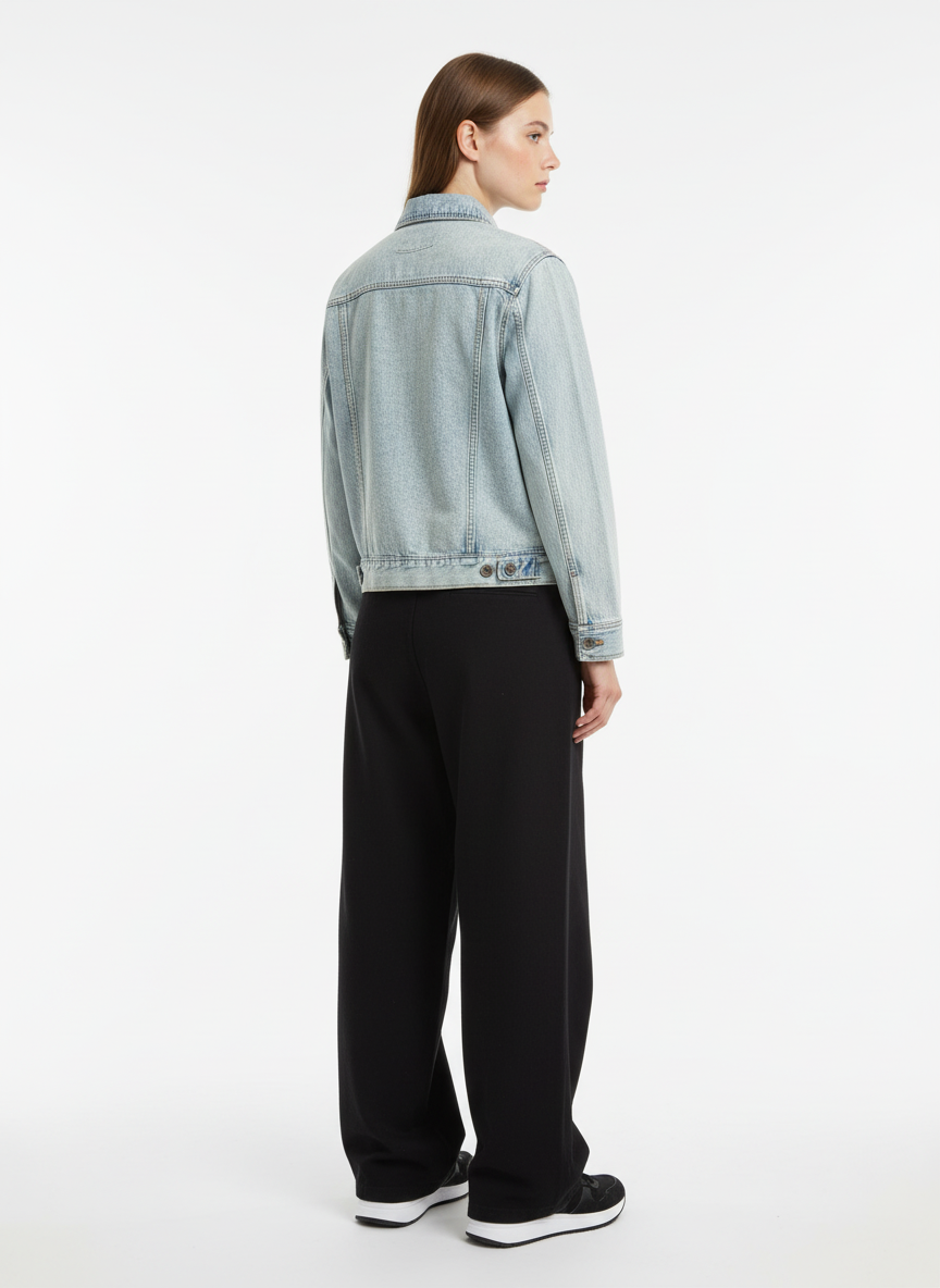 Vintage Light Wash Workwear Denim Jacket