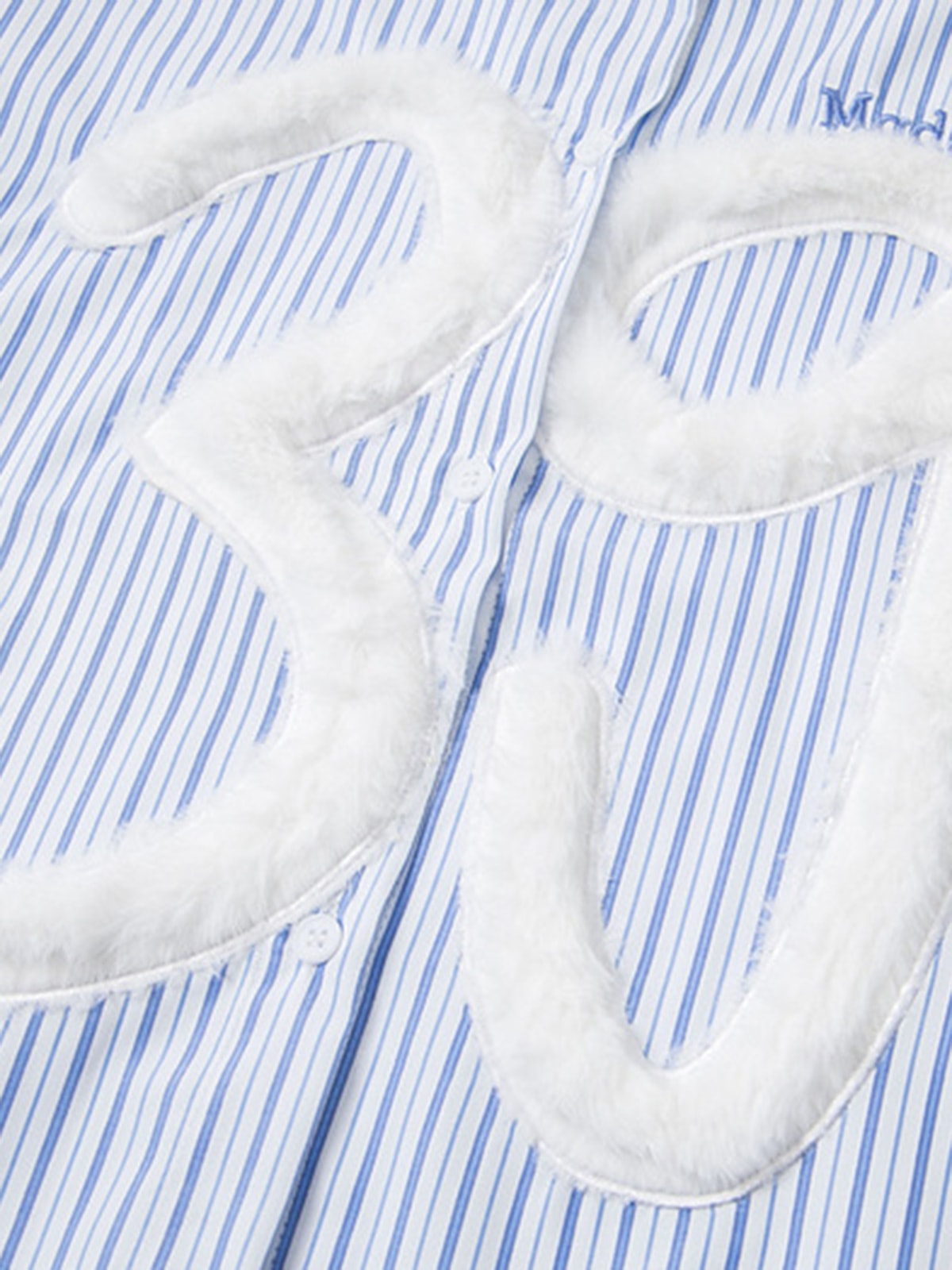 Retro Contrast Flocked Striped Long Sleeve Shirt