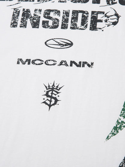 Thesupermade Street Motorcycle Style Printed Long-sleeved T-shirt