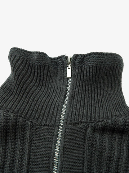 Men's Ribbed Half-Zip Sweater - Stylish and Cozy for Everyday Wear