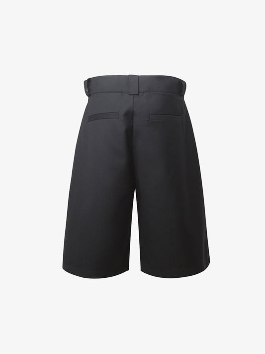 Pleated Design Pendant Decoration Baggy Shorts