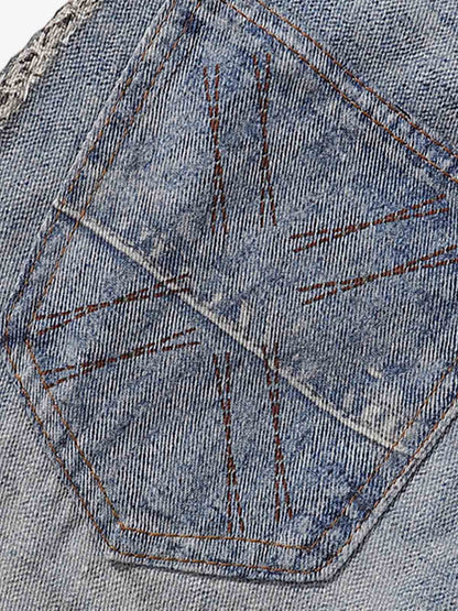 Street Chain Pendant Deconstructed Jeans