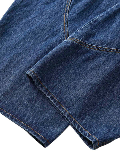 Embroidered Barrel Leg Jeans