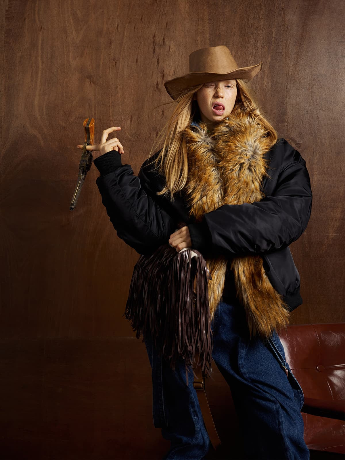 Winter-Ready Corduroy Jacket with Faux Fur Trim for Men