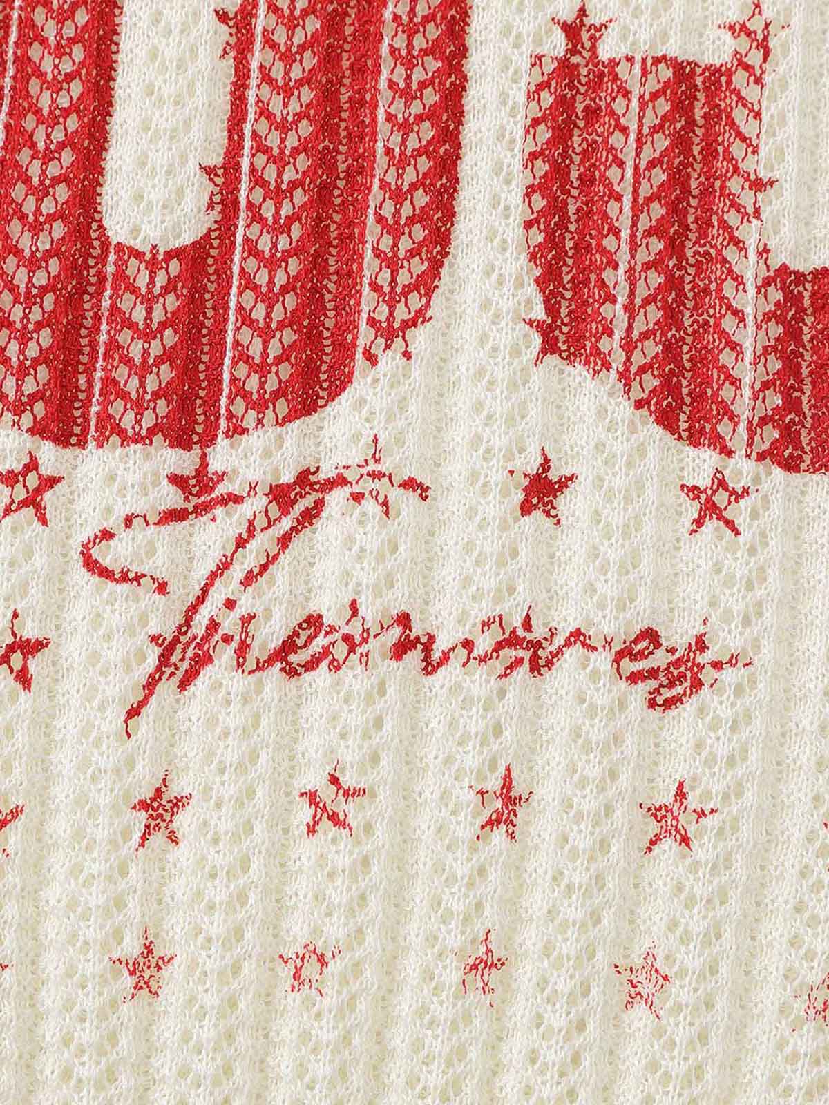 Stylish Knit Sweater with Bold Number Design for Casual Wear