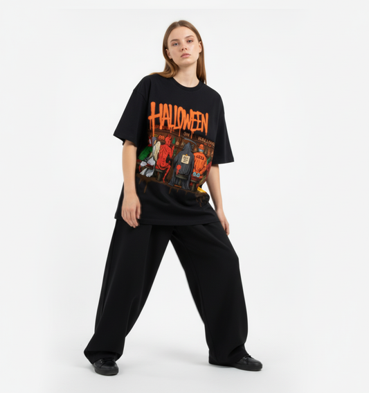 Streetwear Halloween Pub Party Gathering T-Shirt