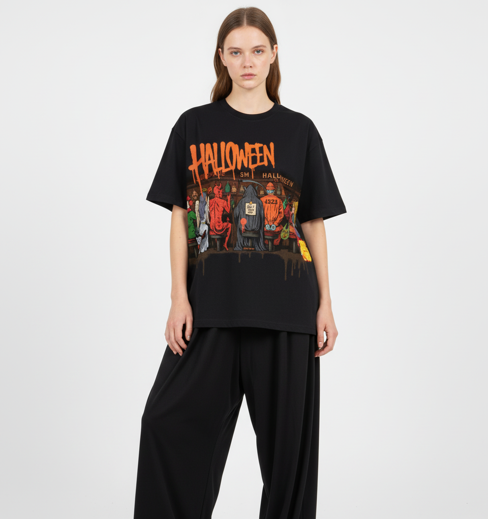 Streetwear Halloween Pub Party Gathering T-Shirt