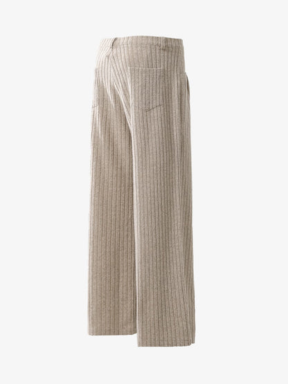 Wide-Leg Striped Trousers for Modern Elegance