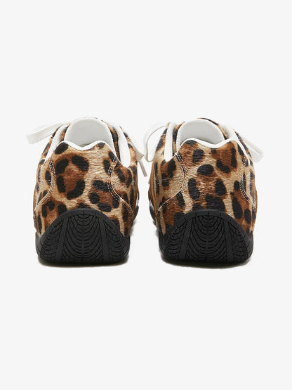 Leopard Print Racing Training Sneakers