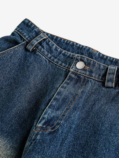 Gradient Wash Wide-Leg Jeans for Women - Stylish and Comfortable Denim Trousers