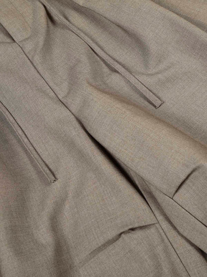 Pleated Drawstring Scimitar Track Pants