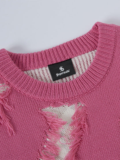 Skull Pattern Knit Sweater for Bold Fashion Statements