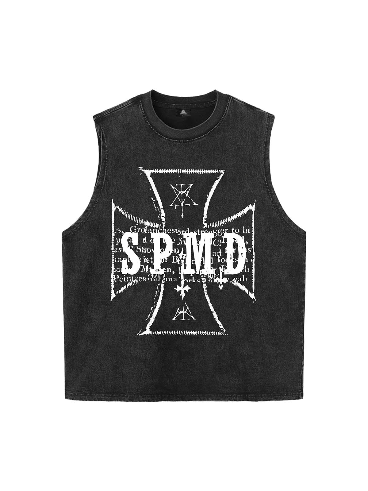 Original Distressed Cross Graphic Vest