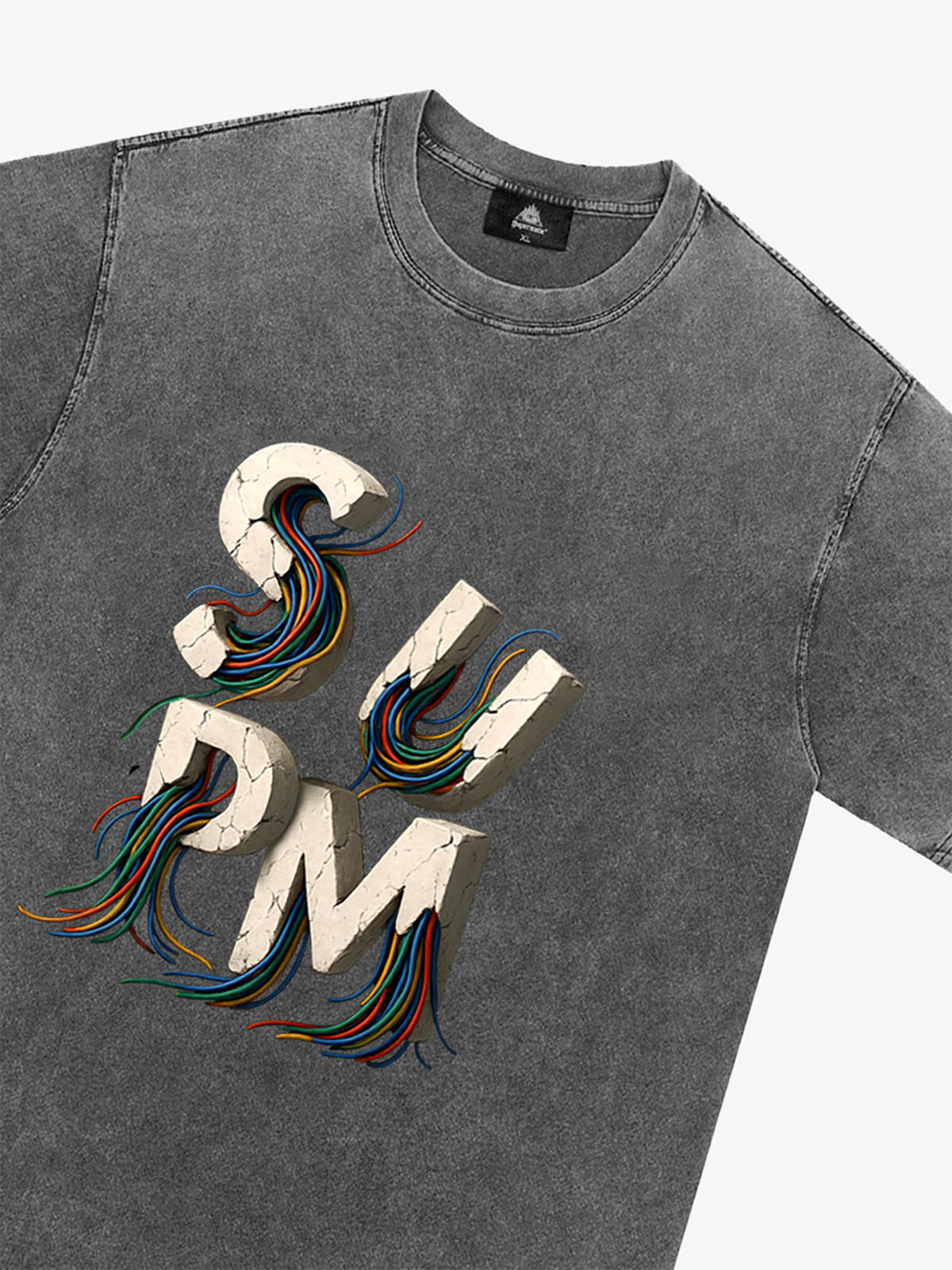 supm cable graphic T-shirt