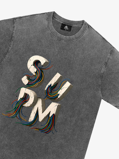 supm cable graphic T-shirt