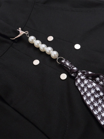 Pleated Design Pendant Decoration Baggy Shorts