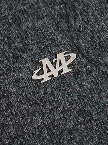 Cable Knit Zip-Up Sweater Jacket for Men - Perfect for Casual and Outdoor Wear