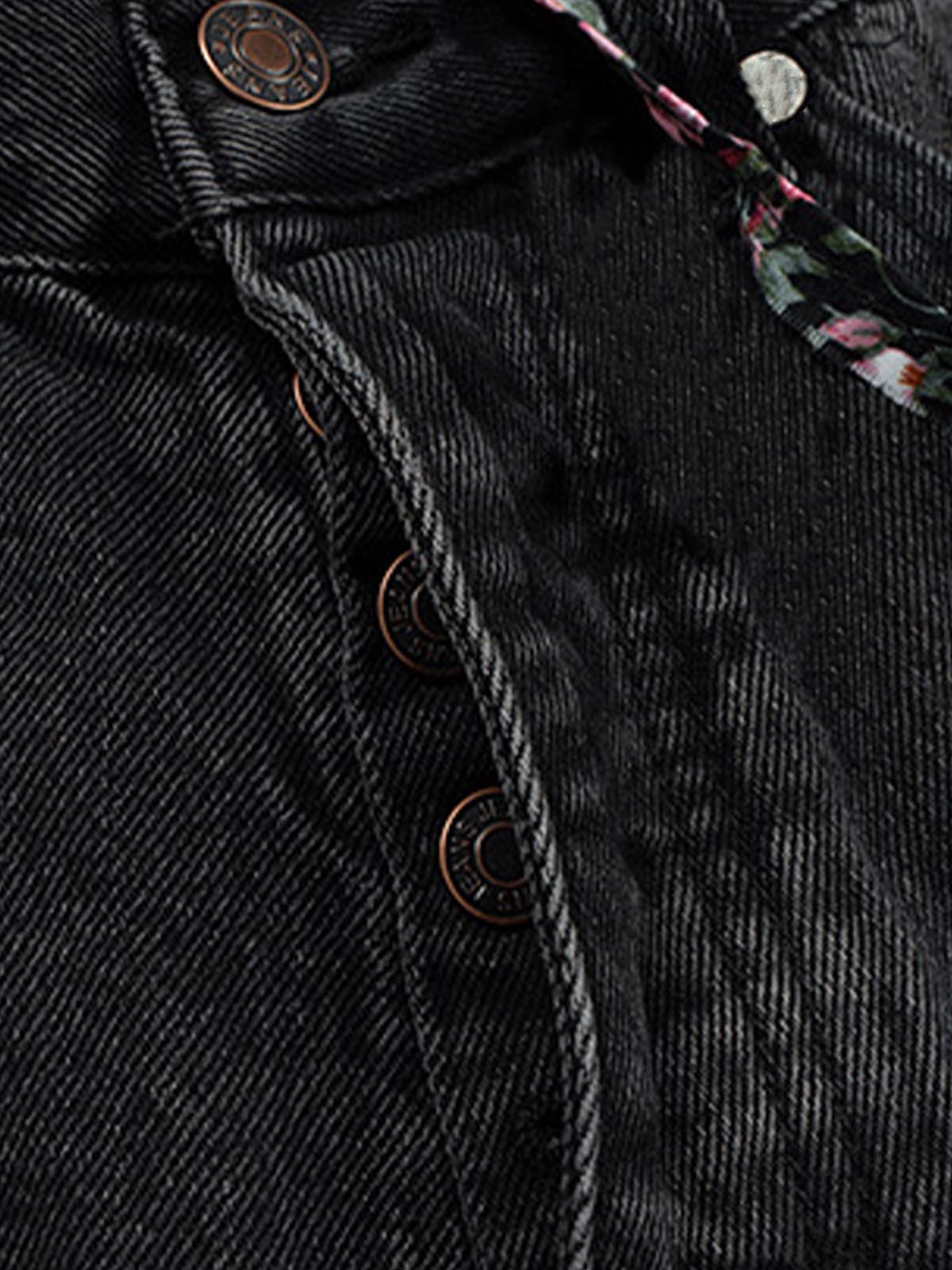 Wide-Leg Denim Trousers with Unique Floral Drawstring and Bold Street Style Design