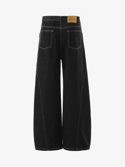 Reverse-Stitched Multi-Button Jeans