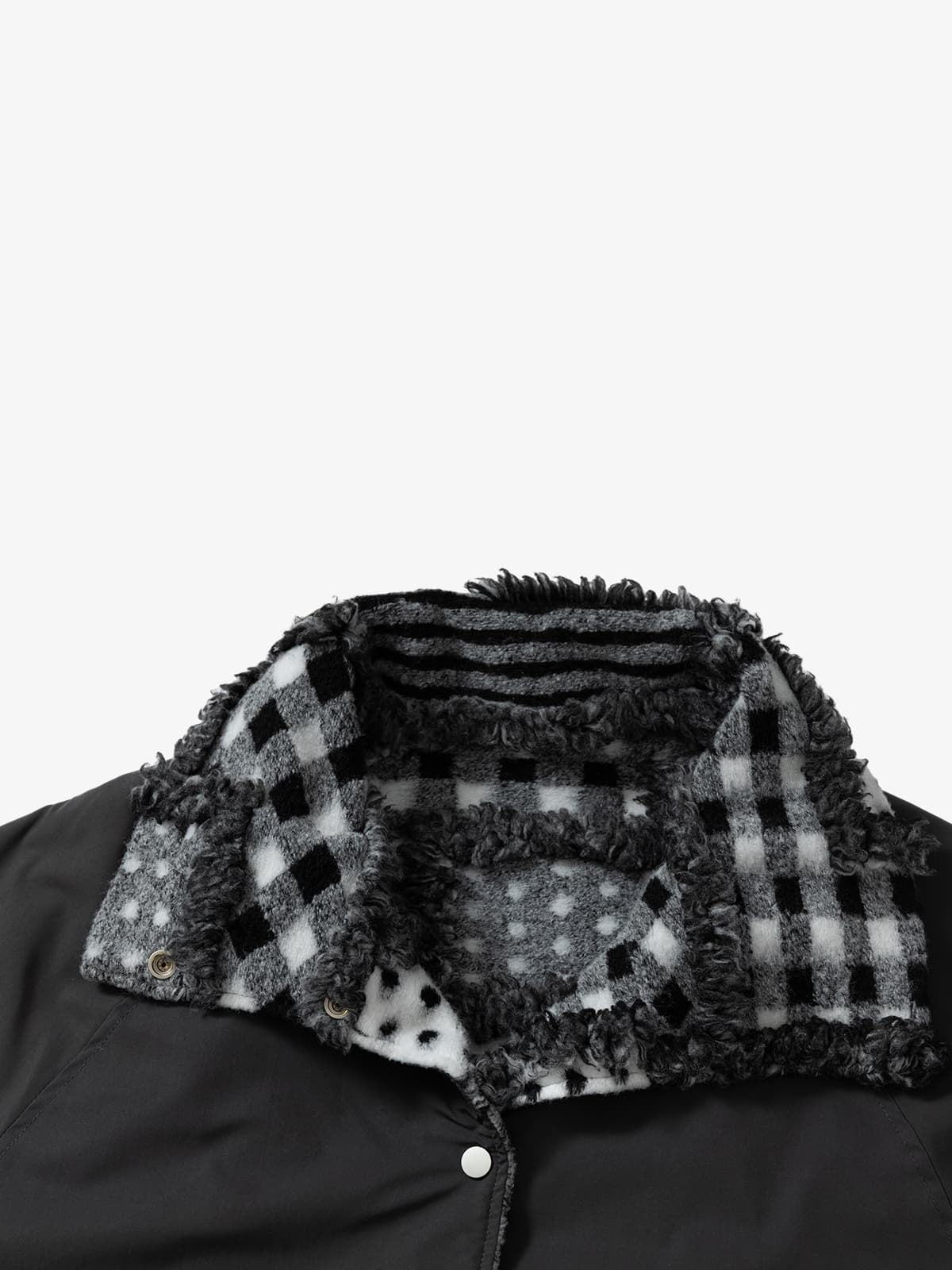 Thesupermade Special Plaid Polka Dot Reversible Cotton Jacket