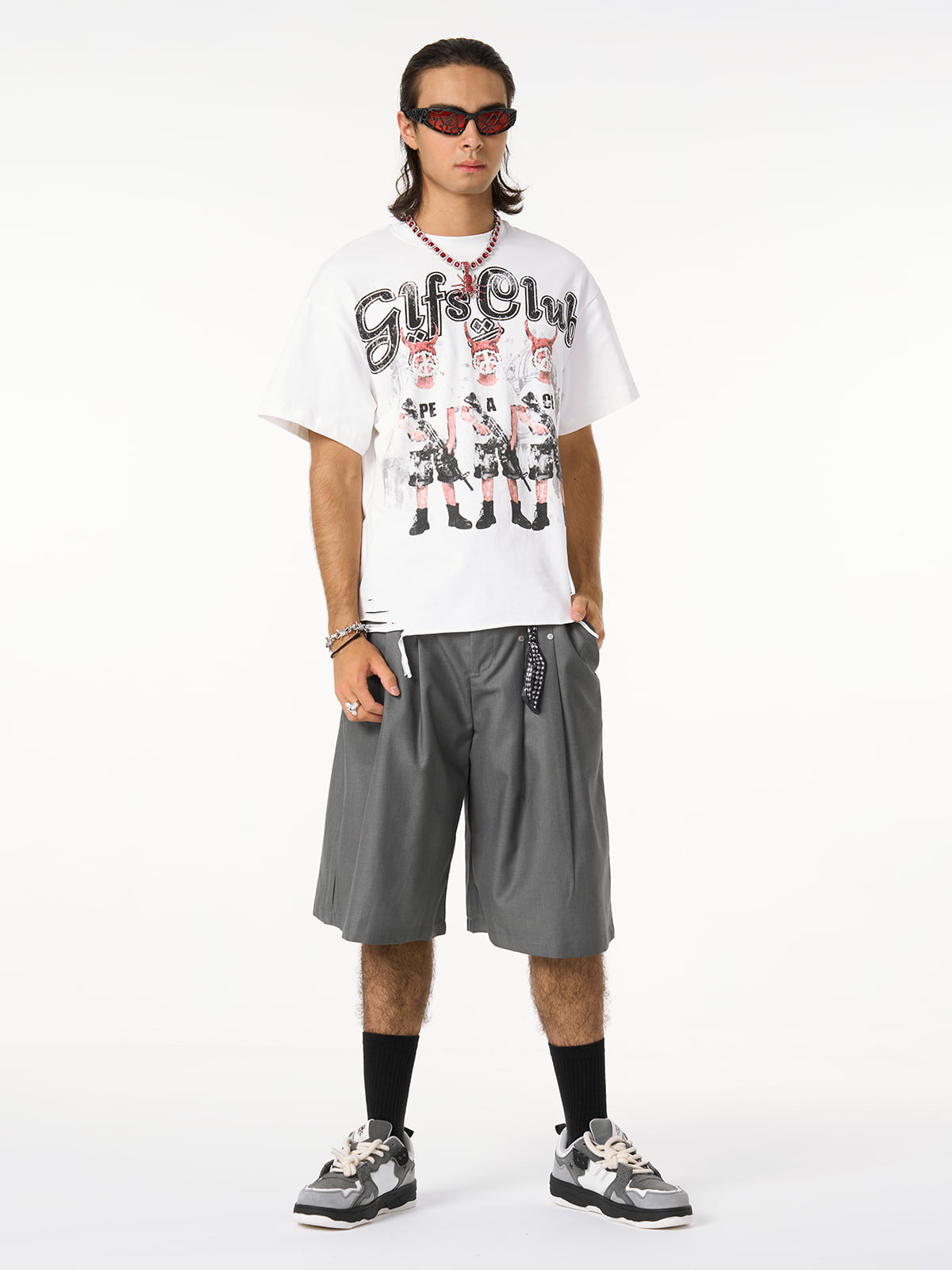 Graffiti Letters Devil Design Graphic T-Shirt