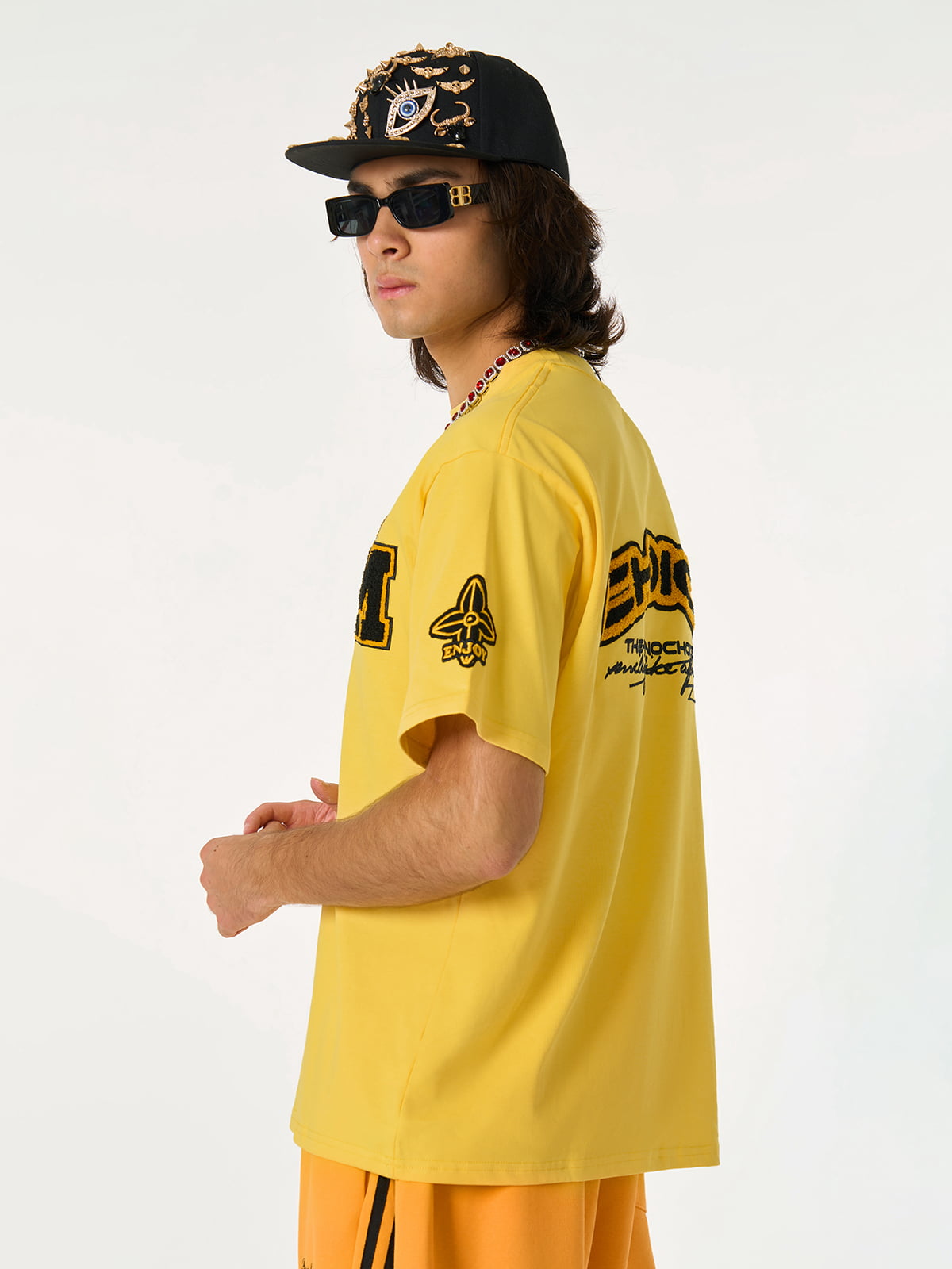 Retro Motorcycle Style Heavy Patch Embroidered T-shirt