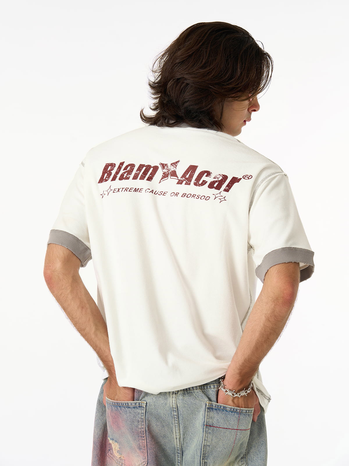 Distressed NO. 28 Jersey T-Shirt - 2442