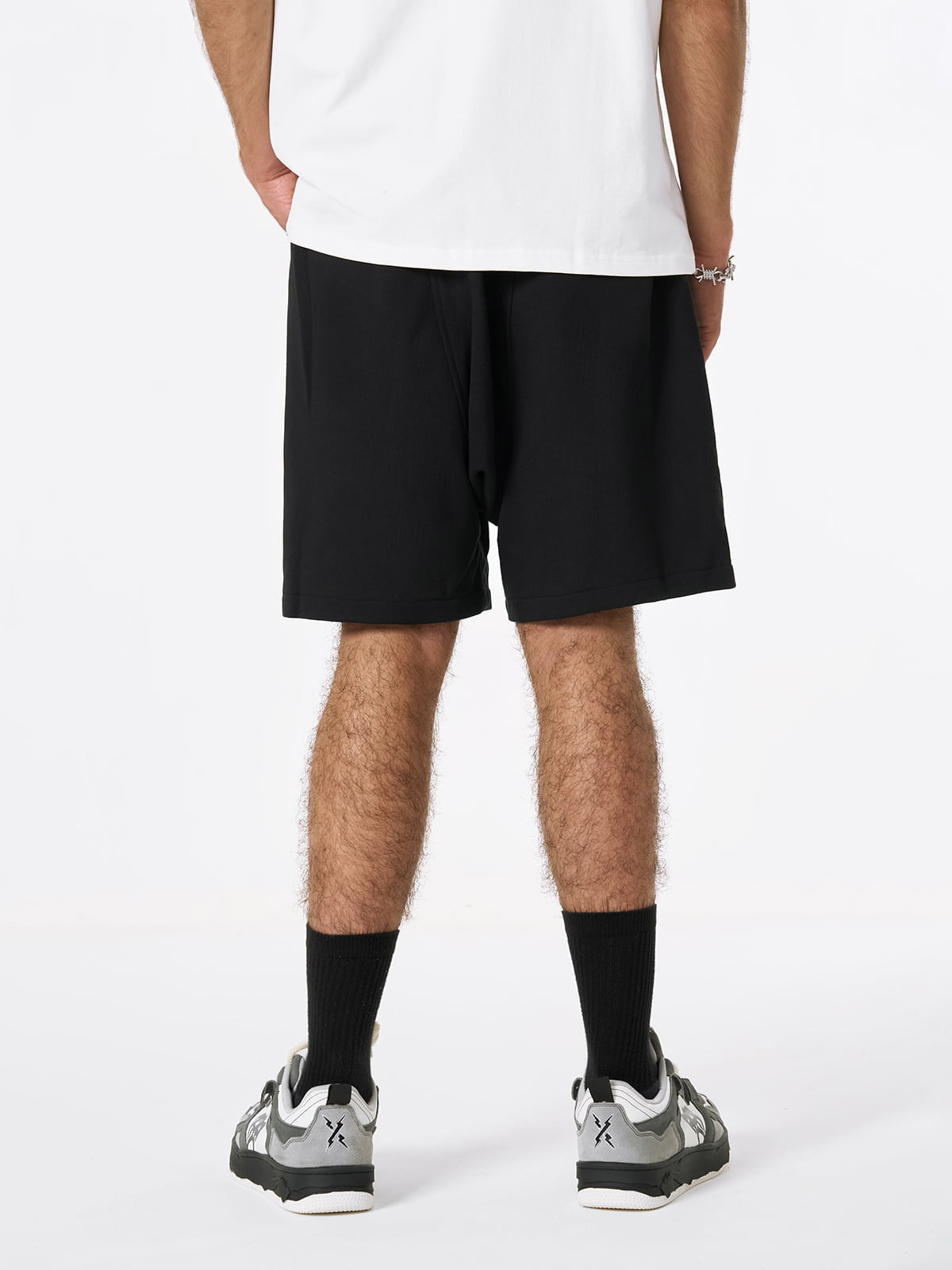 Retro Functional Zipper Slit Jort