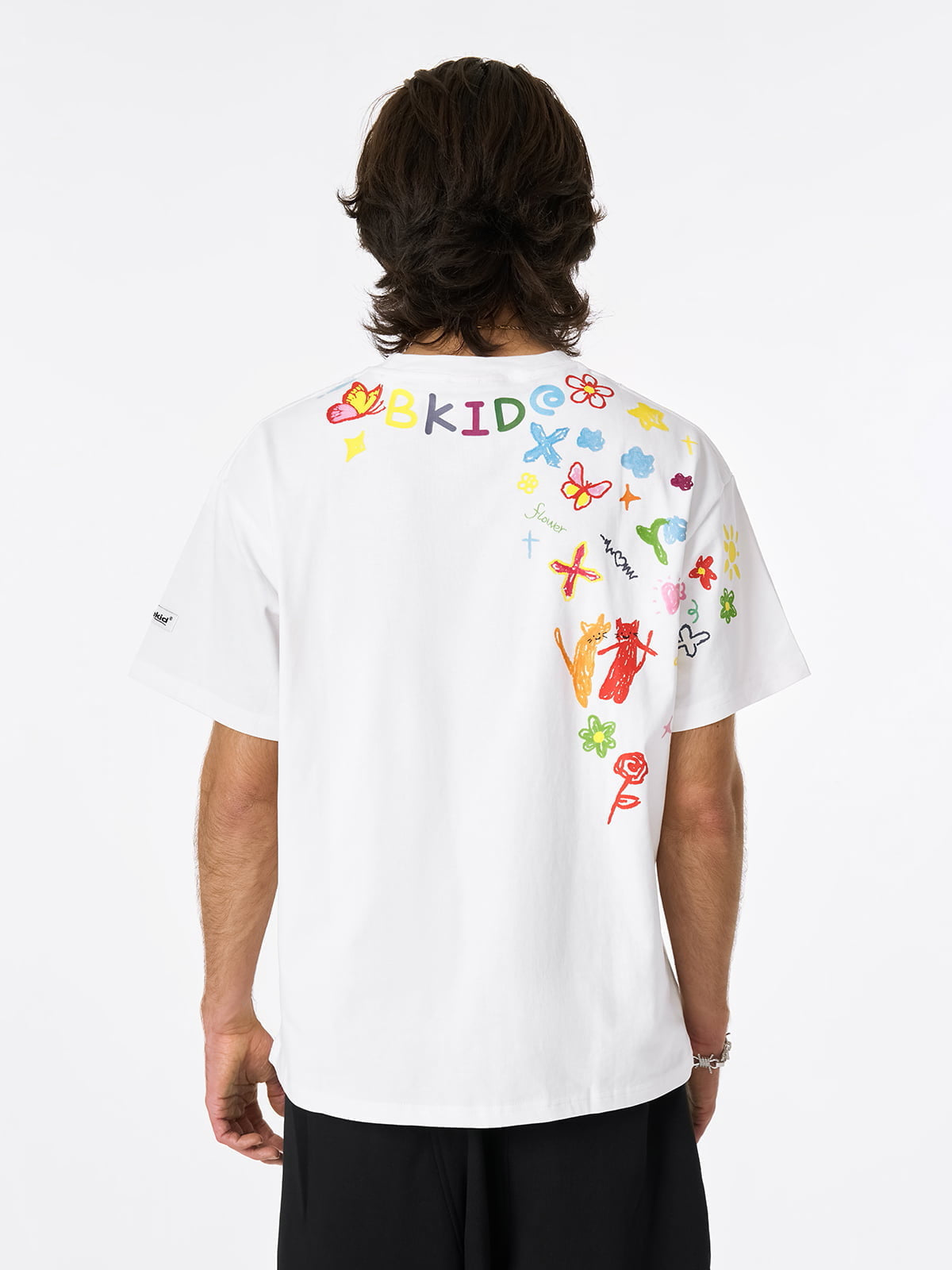 Retro Graffiti Hand-Painted T-Shirt