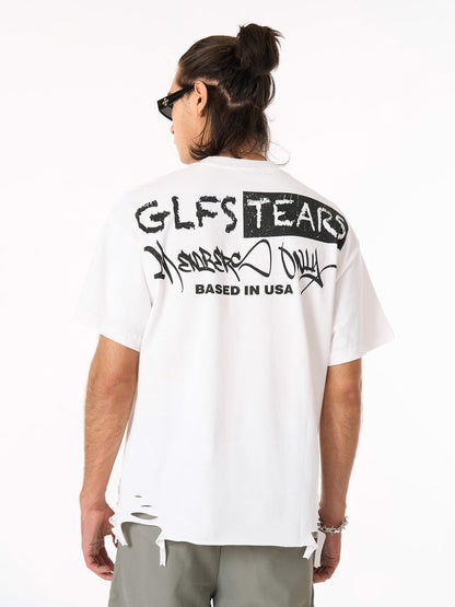 Retro Letter Lip Graphic T-Shirt