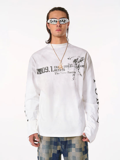 Distressed NO. 09 Long Sleeve T-Shirt