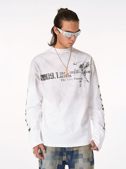Distressed NO. 09 Long Sleeve T-Shirt