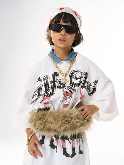 Graffiti Letters Devil Design Graphic T-Shirt