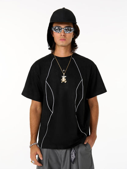 Functional Deconstructed Split Short-sleeved T-shirt - 2437