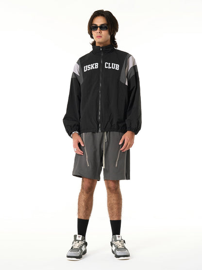 Thesupermade Patchwork Contrasting Windbreaker Jacket