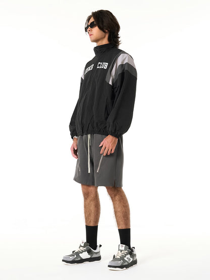 Thesupermade Patchwork Contrasting Windbreaker Jacket