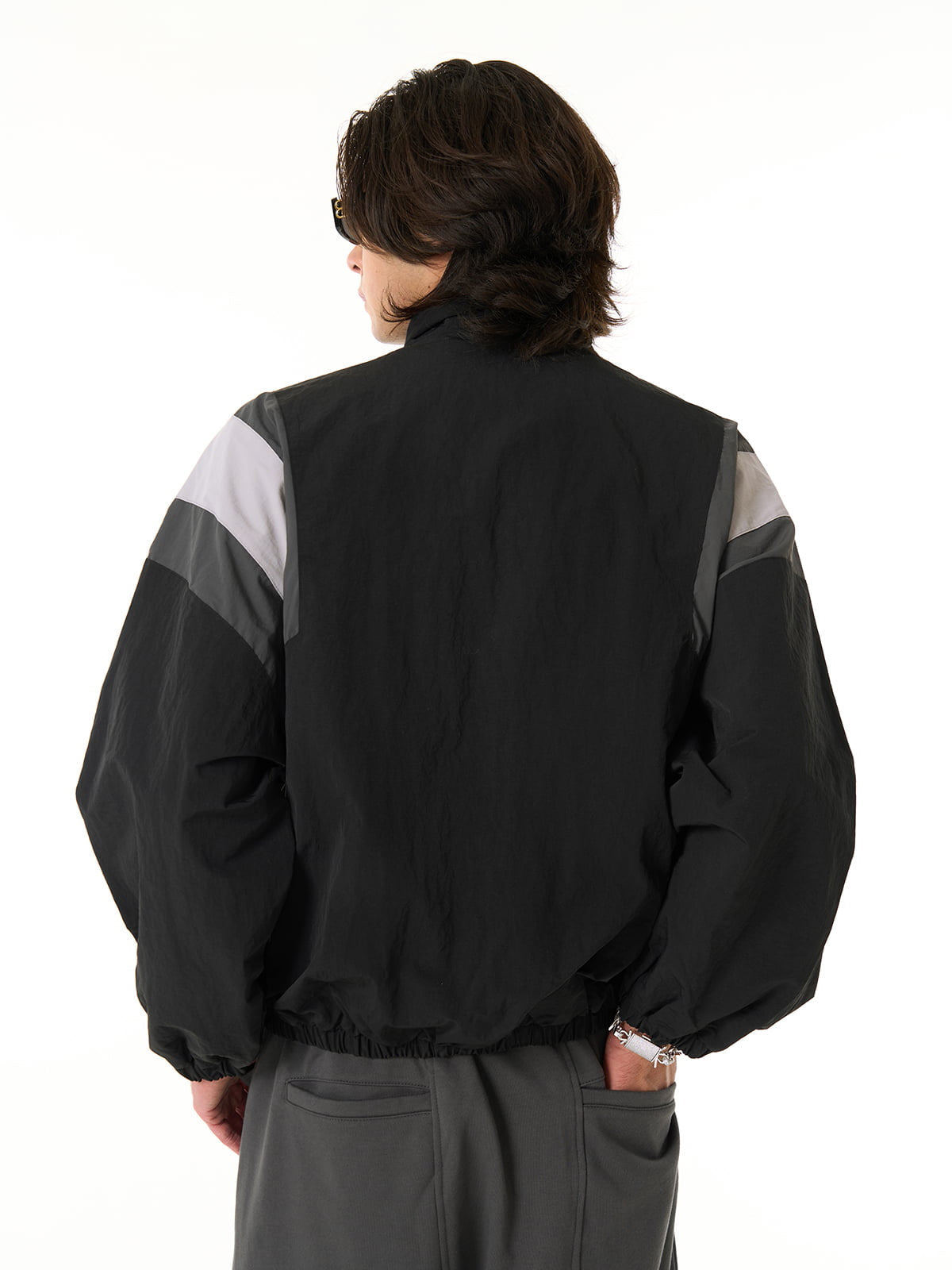 Thesupermade Patchwork Contrasting Windbreaker Jacket