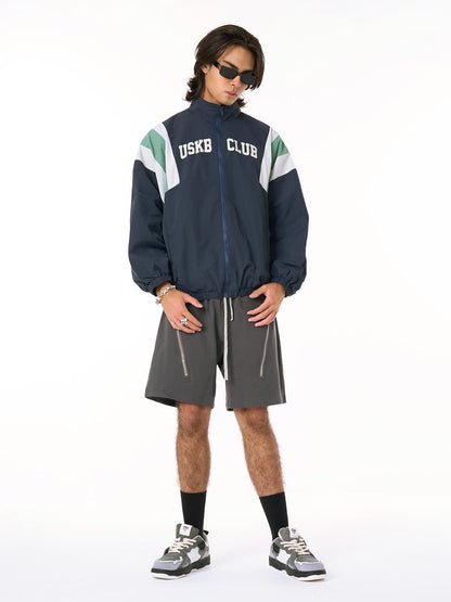 Thesupermade Patchwork Contrasting Windbreaker Jacket