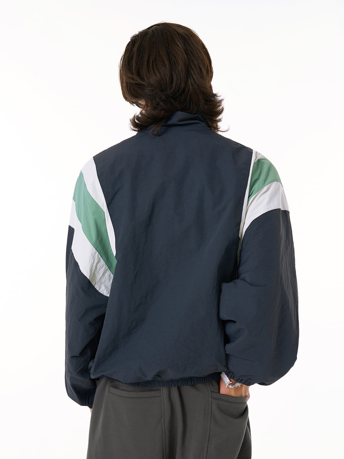 Thesupermade Patchwork Contrasting Windbreaker Jacket