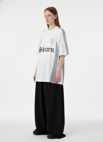 Thesupermade Gothic Font Jersey Street Rap T-Shirt