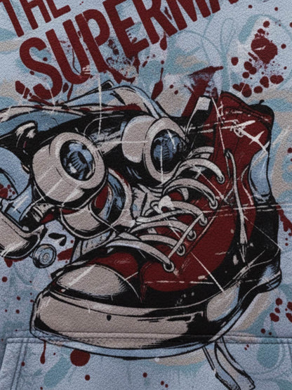 Stylish Graphic Hoodie with Bold Sneaker Design for Casual Wear