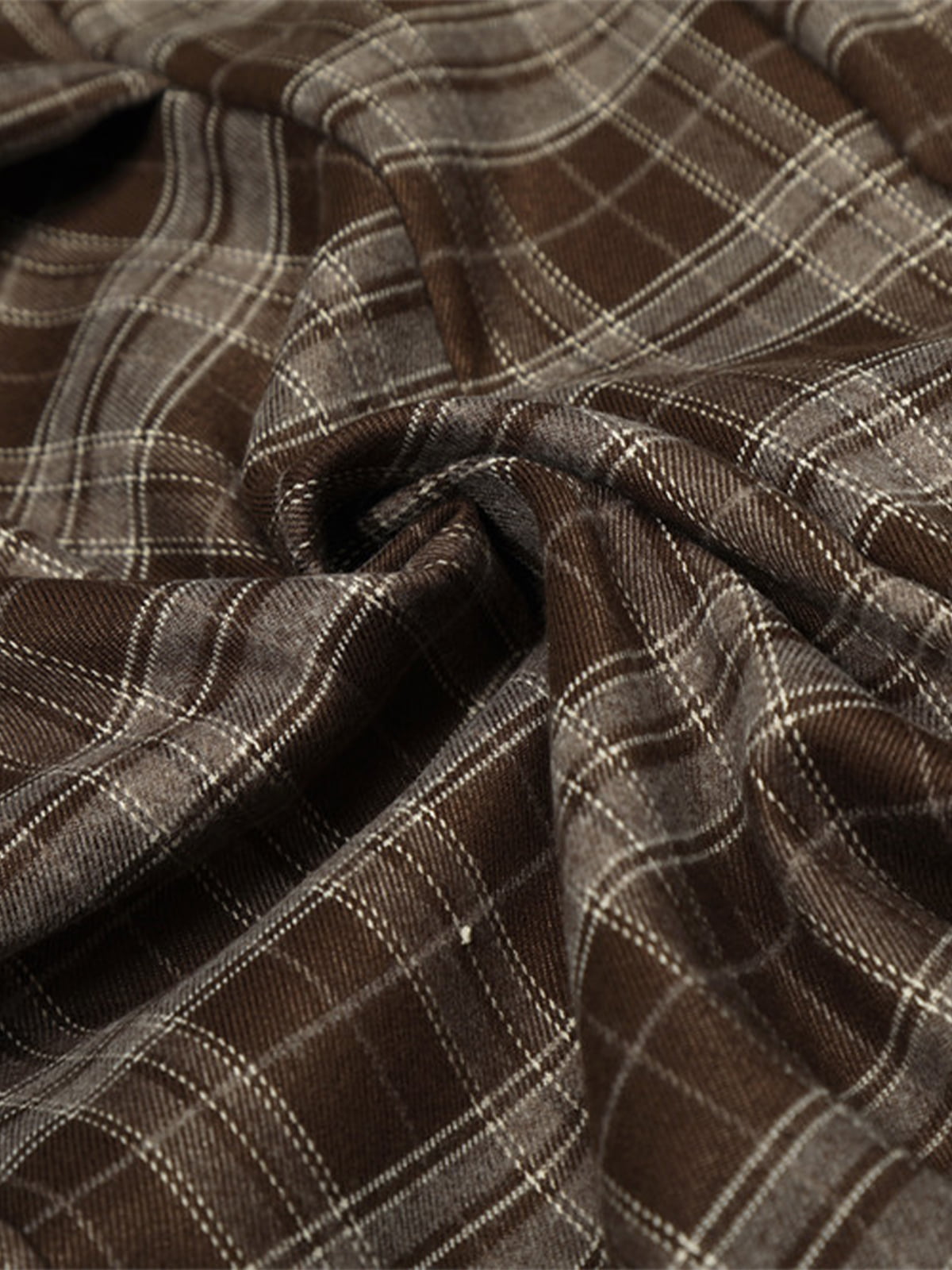 Plaid Wide-Leg Pants With Embroidered Logo for Casual Style