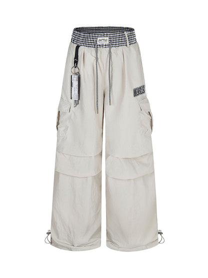 Double Waist Drawstring Baggy Cargo Pants