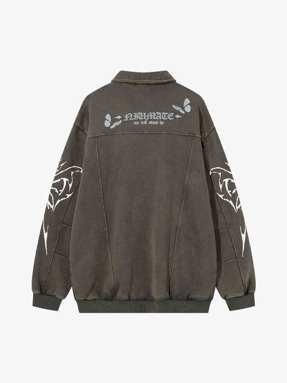 Skull Pattern Knit Sweater for Bold Fashion Statements