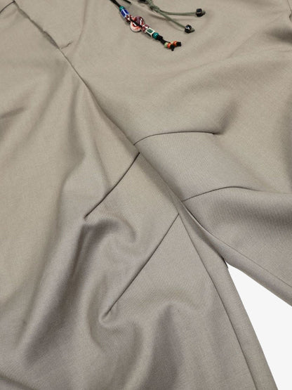 Deconstructed Pleated Pendant Casual Jorts