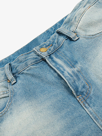 Vintage Raw Edge Cropped Jeans